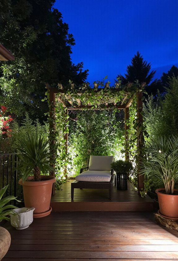 terrasse surélevée pour plus d'intimité