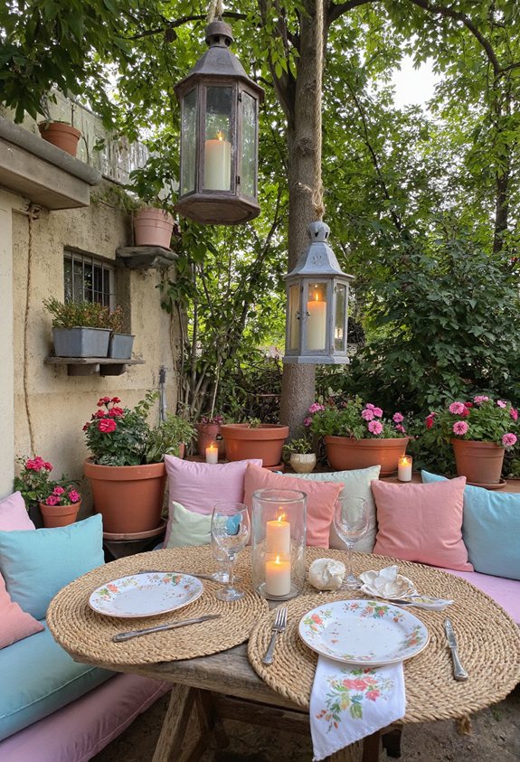 terrasse enchantée ambiance de lanternes