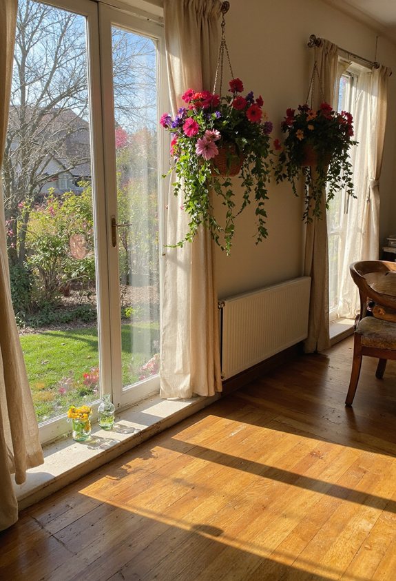 vitrines de fleurs flottantes