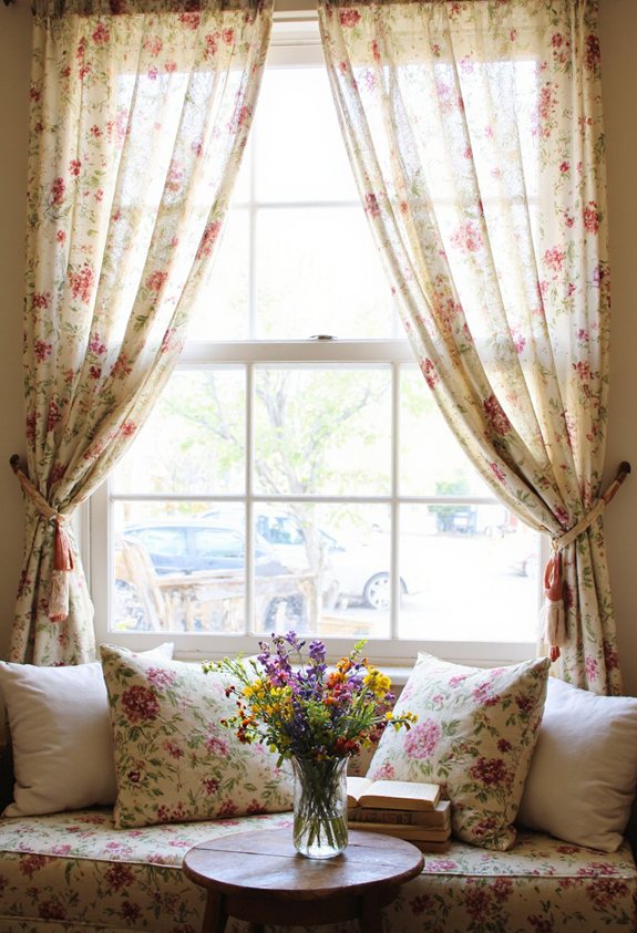 les rideaux floraux transforment les espaces