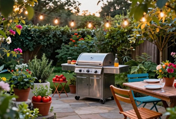 idées de design de barbecue de jardin