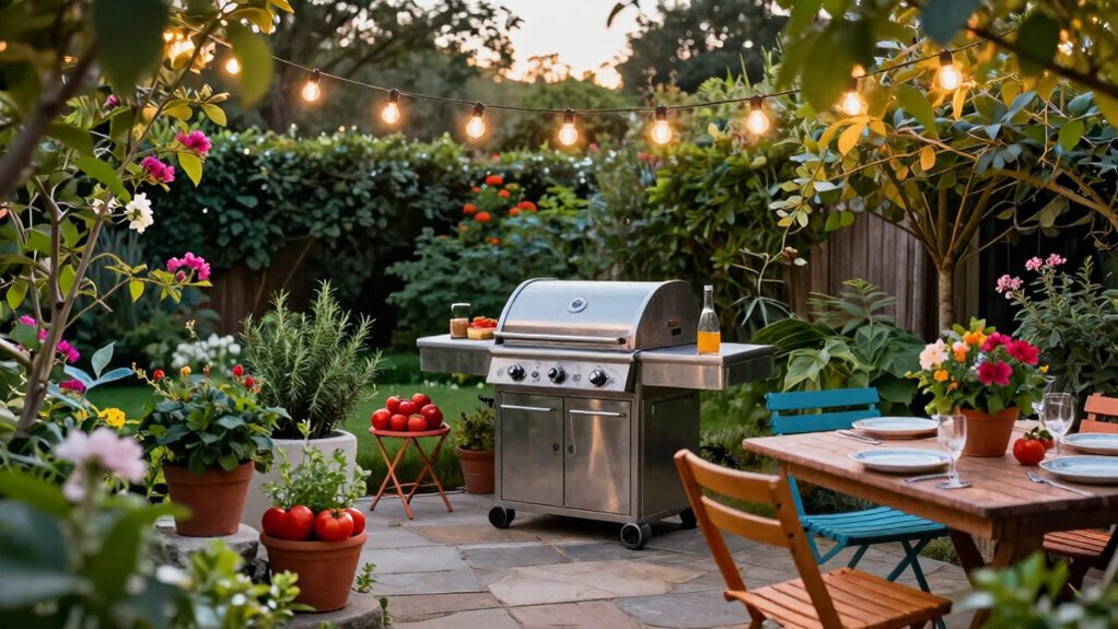 idées de design de barbecue de jardin