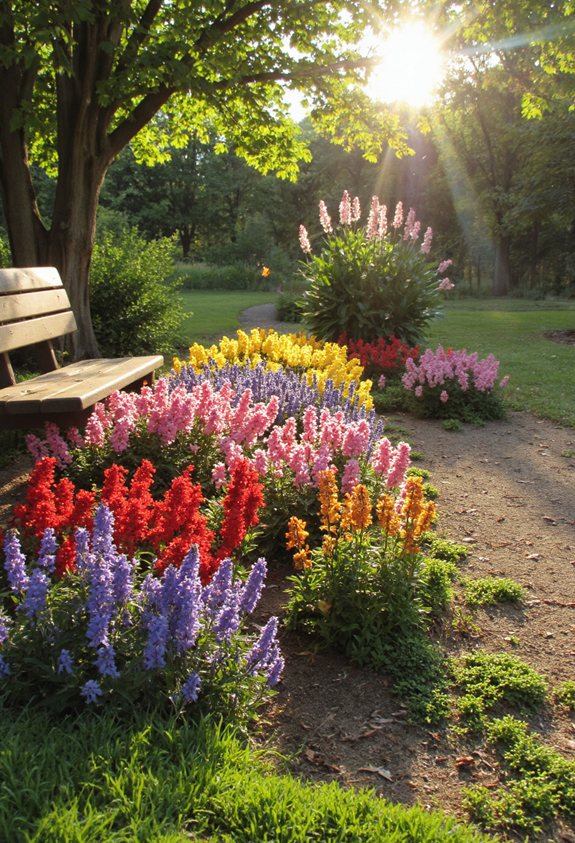 banc de jardin fleur oasis
