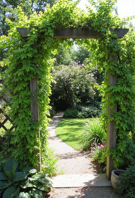barrière de confidentialité en treillis vert