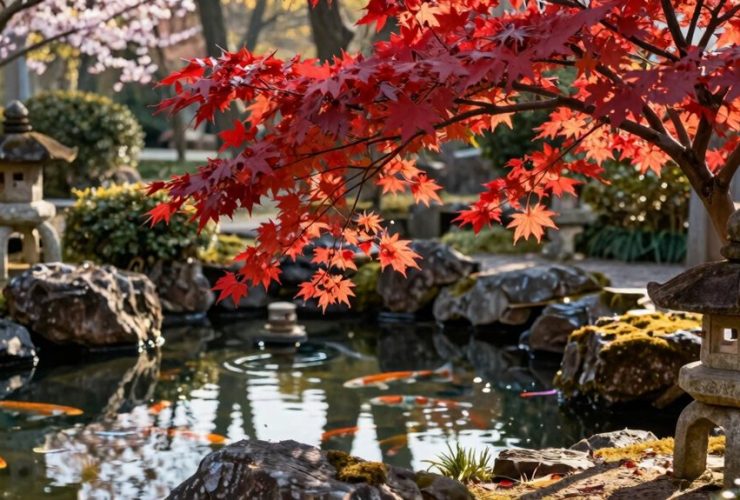 jardin d'exposition de érable japonais