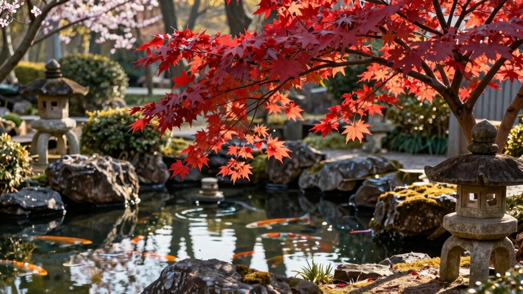 jardin d'exposition de érable japonais