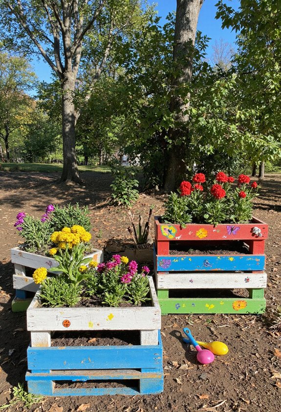 projets de jardin en palettes pour enfants