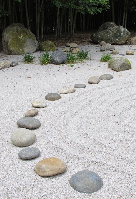 pierres significatives pour jardin zen