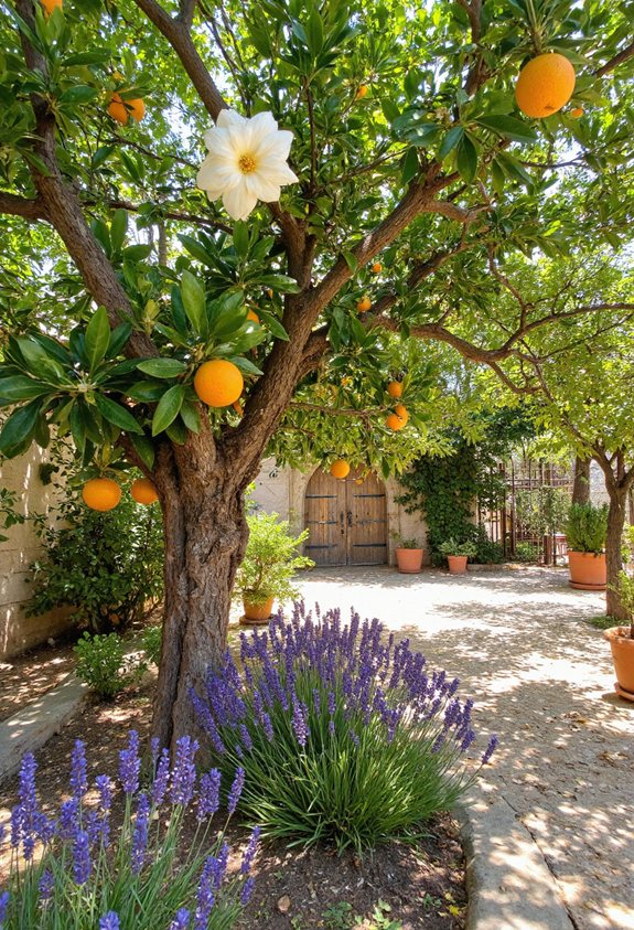 ambiance de jardin orange mexicain