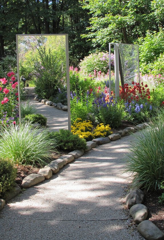 jardin miroir illusion de profondeur