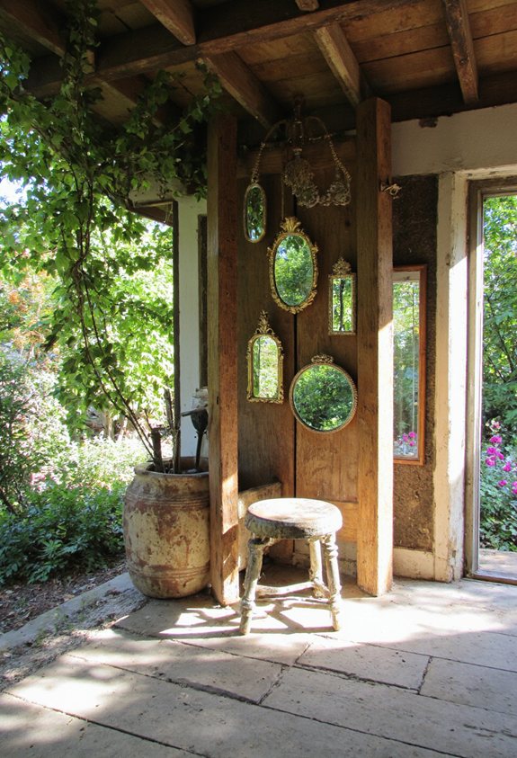 transformation de remise de jardin miroir