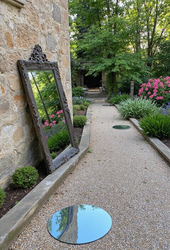 miroirs mettent en valeur les transitions de jardin