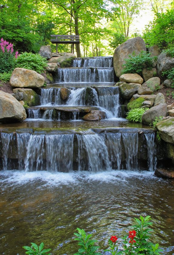 cascades apaisantes à plusieurs niveaux