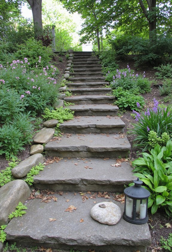 jardin en terrasses à plusieurs niveaux