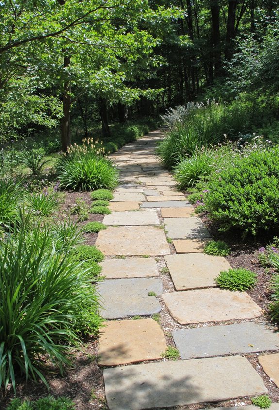 chemin de jardin en pierre naturelle