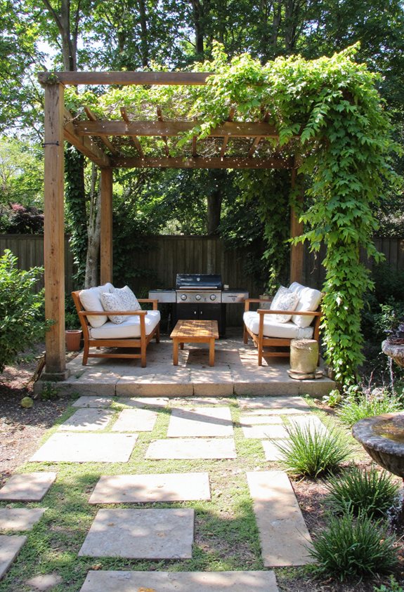 oasis de détente barbecue en plein air