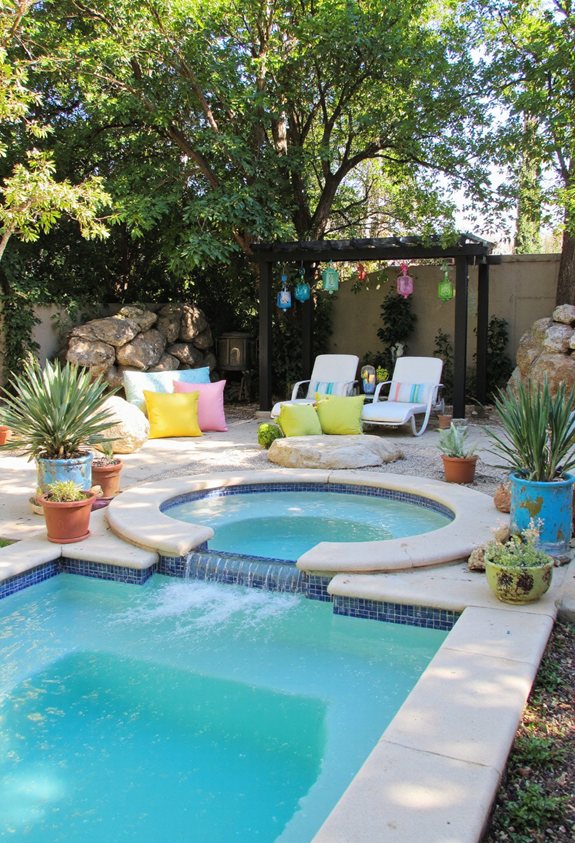 piscine extérieure et spa