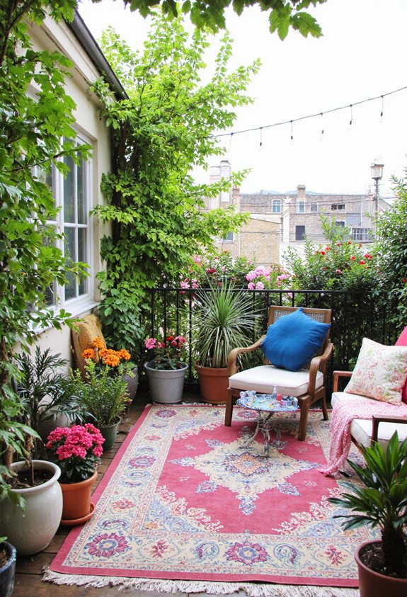 les tapis d'extérieur définissent des zones