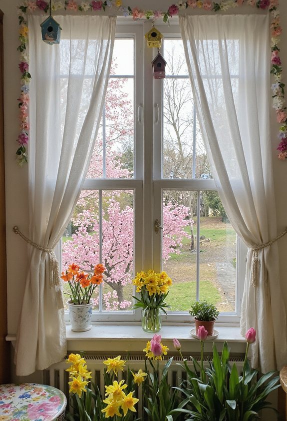 panneaux de fenêtre extérieurs printemps