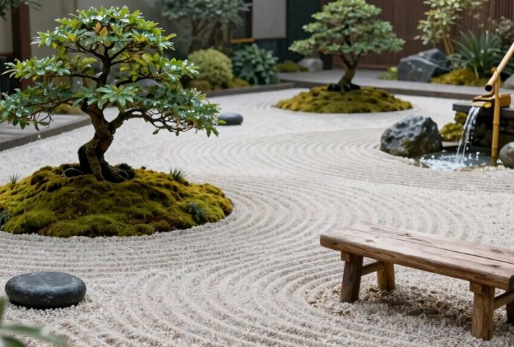 idées de jardin zen extérieur