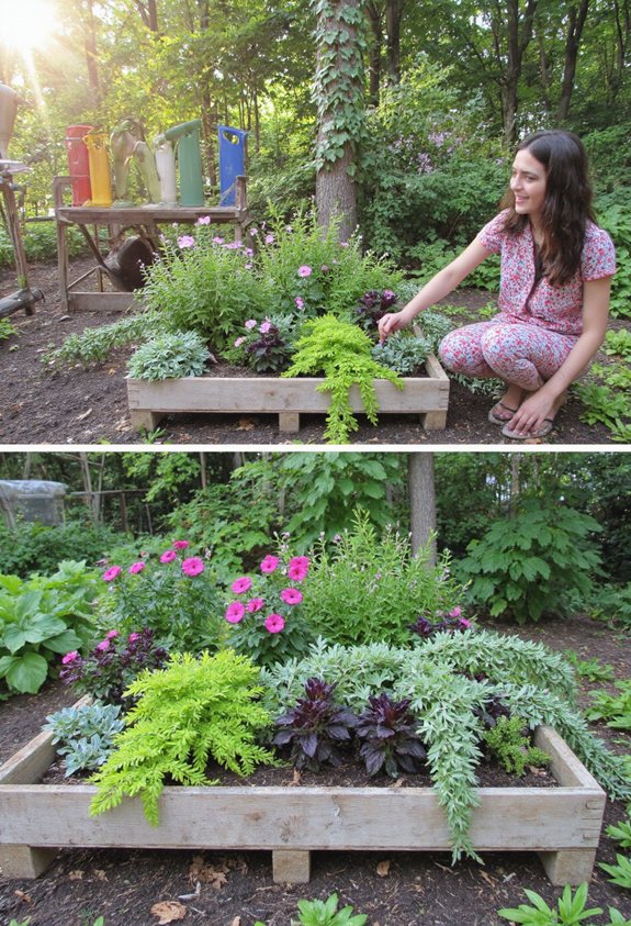 récits de succès de jardin palette