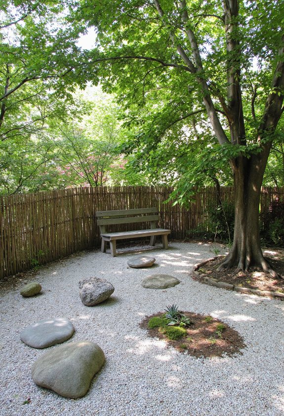 endroit de jardin paisible et serein