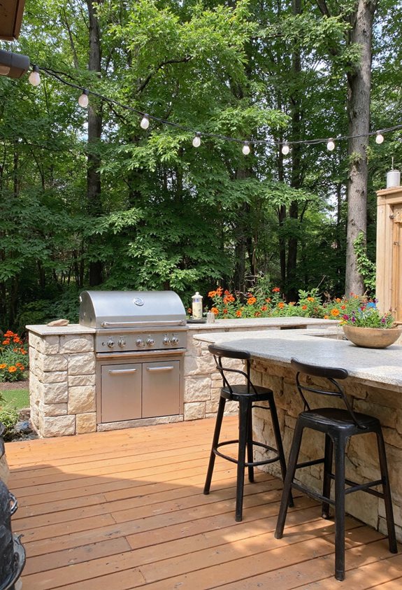 inspiration de jardin de barbecue professionnel