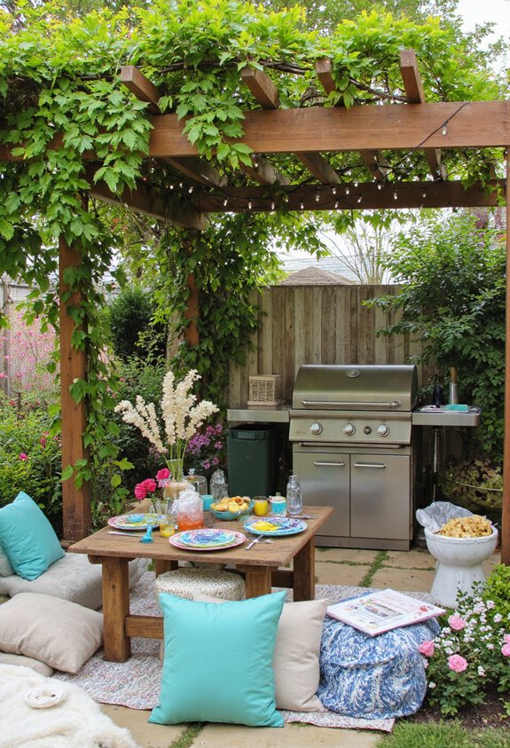 rassemblement dans le jardin à l'épreuve de la pluie