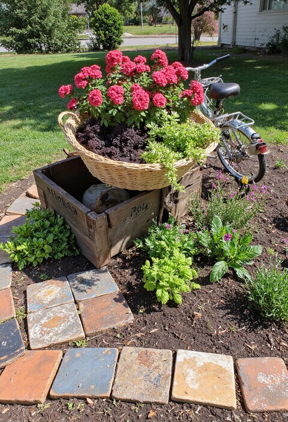 idées de décoration de jardin recyclées