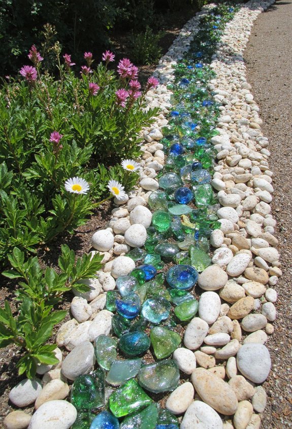 bordure de jardin en verre recyclé