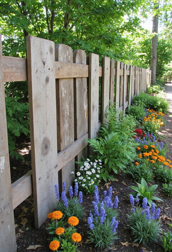 bordure de jardin en palette recyclée