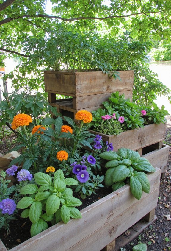 jardinières en palettes recyclées