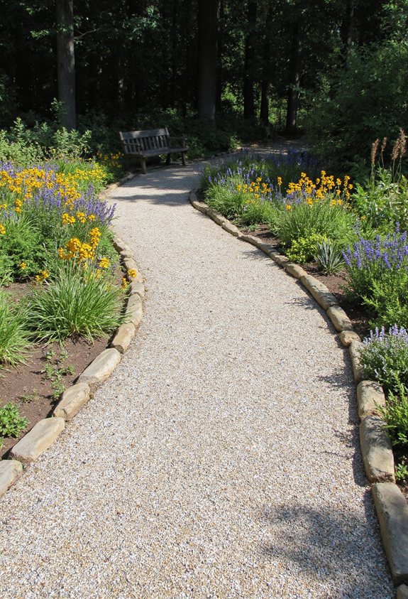 charme du jardin en gravier rustique