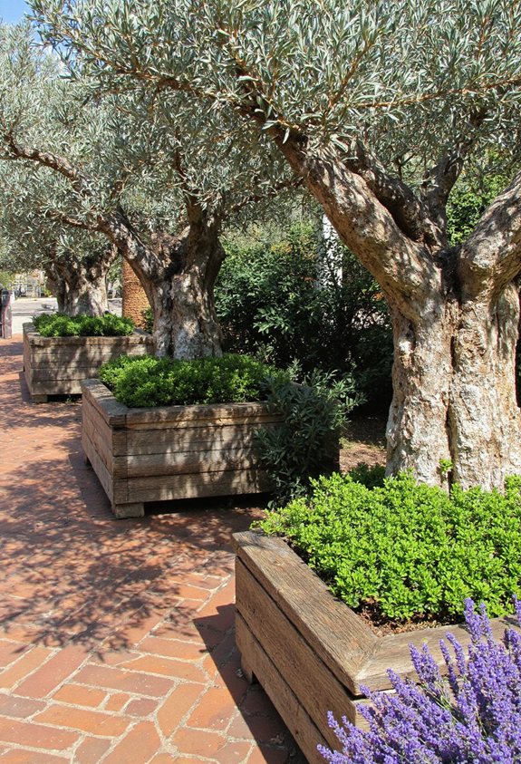 plantes en bois rustiques pour olives