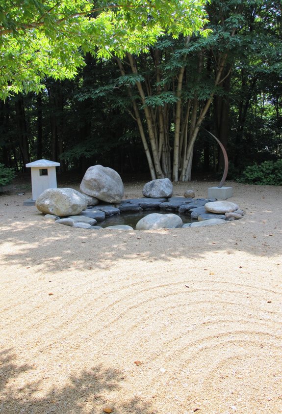 les éléments sculpturaux améliorent le zen