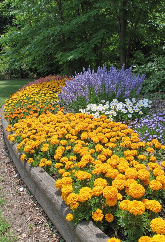 idées de bordure de fleurs saisonnières