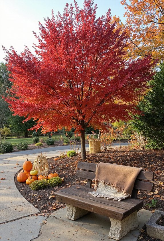 décoration de jardin en érable saisonnière