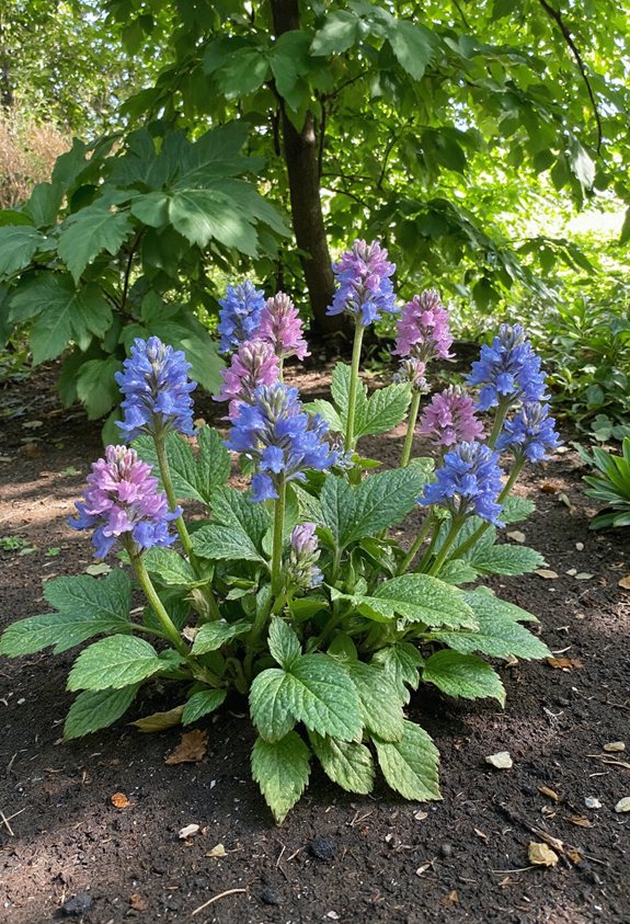 fleur sauvage vibrante aimant l'ombre