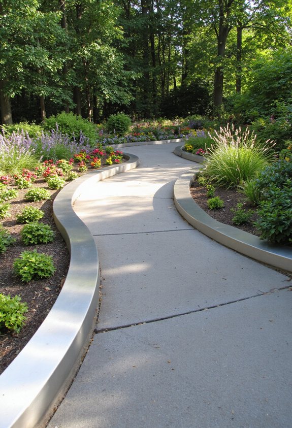 bordure de jardin élégante et résistante à la rouille