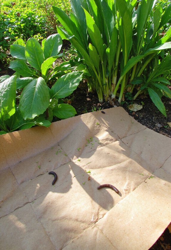 étouffer les mauvaises herbes avec du papier