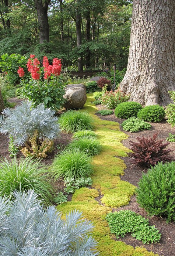 textures tactiles variées du jardin