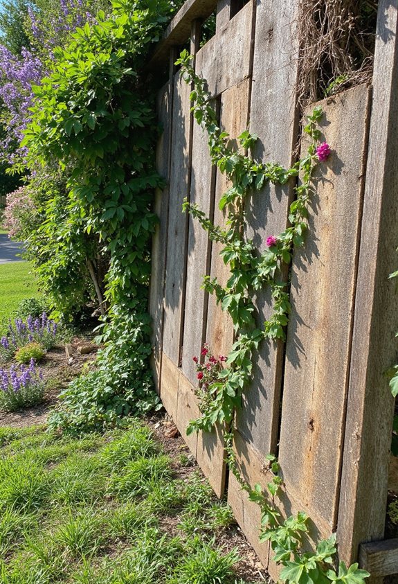 bords de jardin vertical en palette