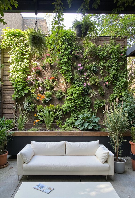 les jardins verticaux maximisent l'espace