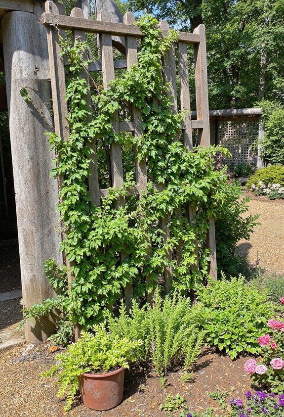 treillis vertical pour l'herbe jardinage