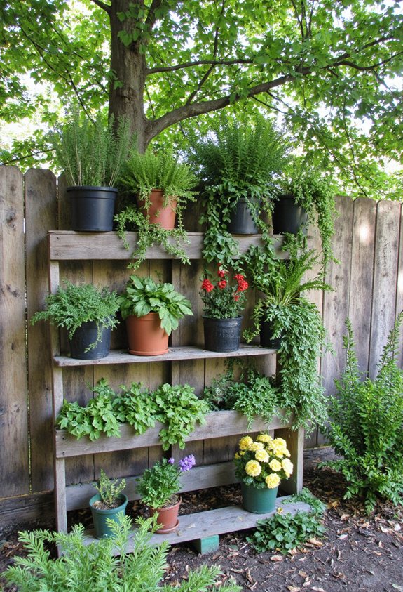 jardin vertical sur palette