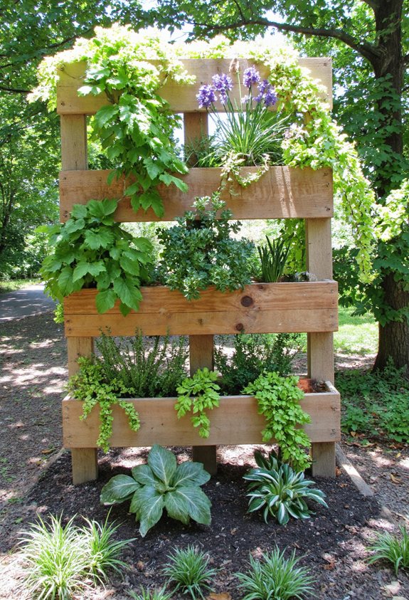 treillis de jardinage vertical en palettes