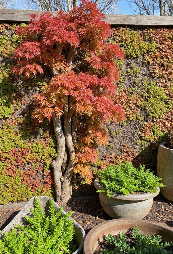 murs en érable vibrant et en cascade