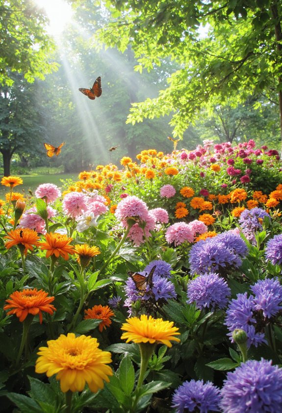 palette de couleurs de jardin vibrant