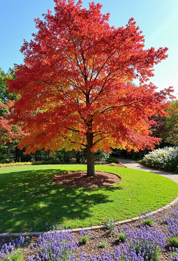 feuillage vibrant d'érable japonais