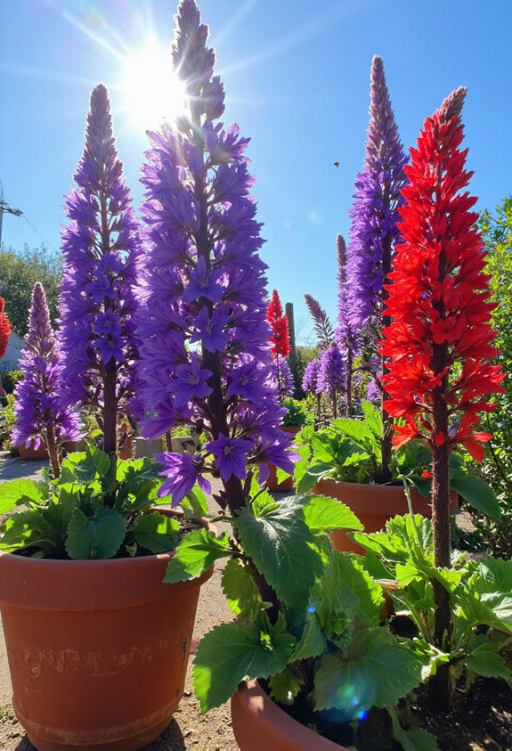 fleurs épineuses vibrantes aimant le soleil